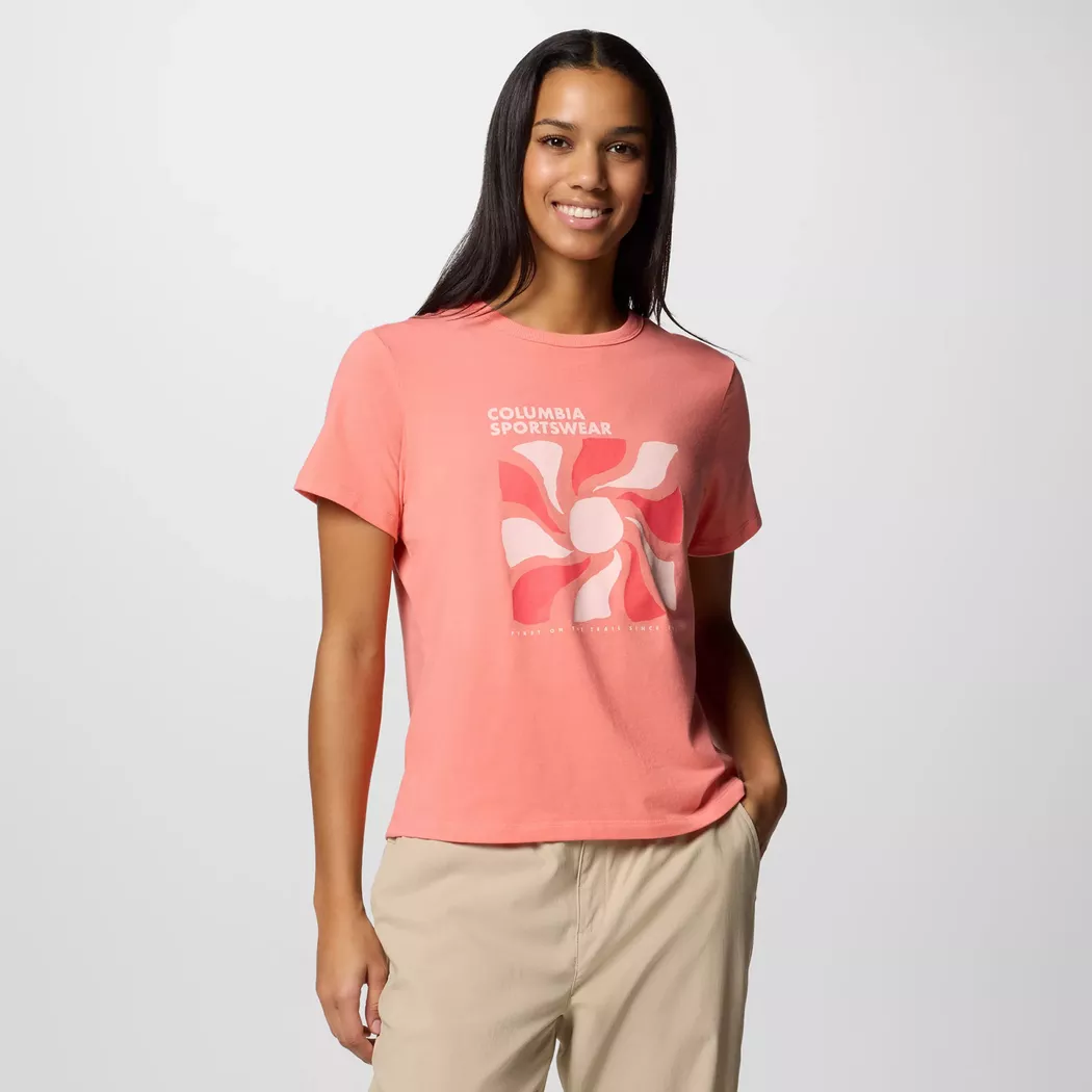 Columbia - T-Shirt, Sun Trek™ Graphic SS III, M, Korall