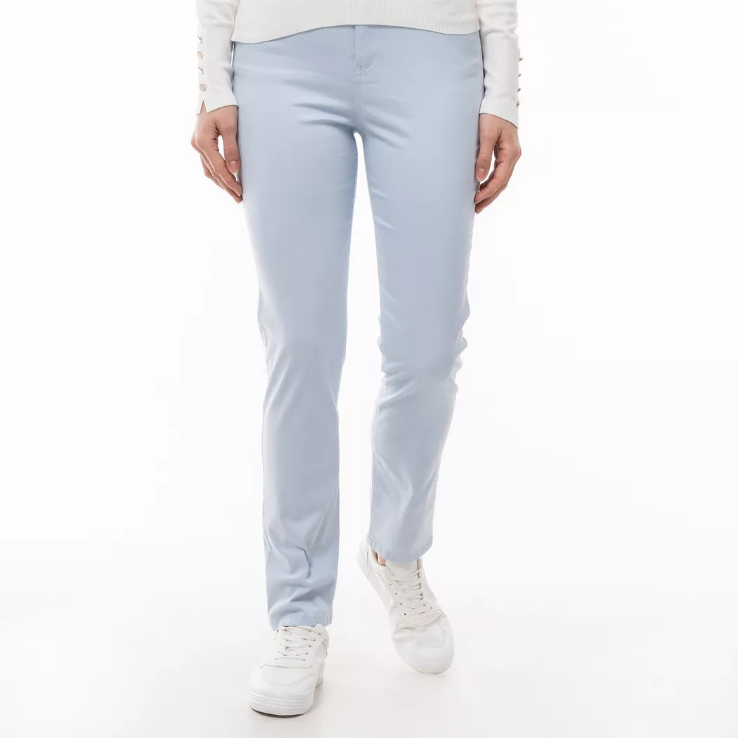 Manor Woman - 5-Pocket Hose, Slim Fit, für Damen, Hellblau, Größe 44