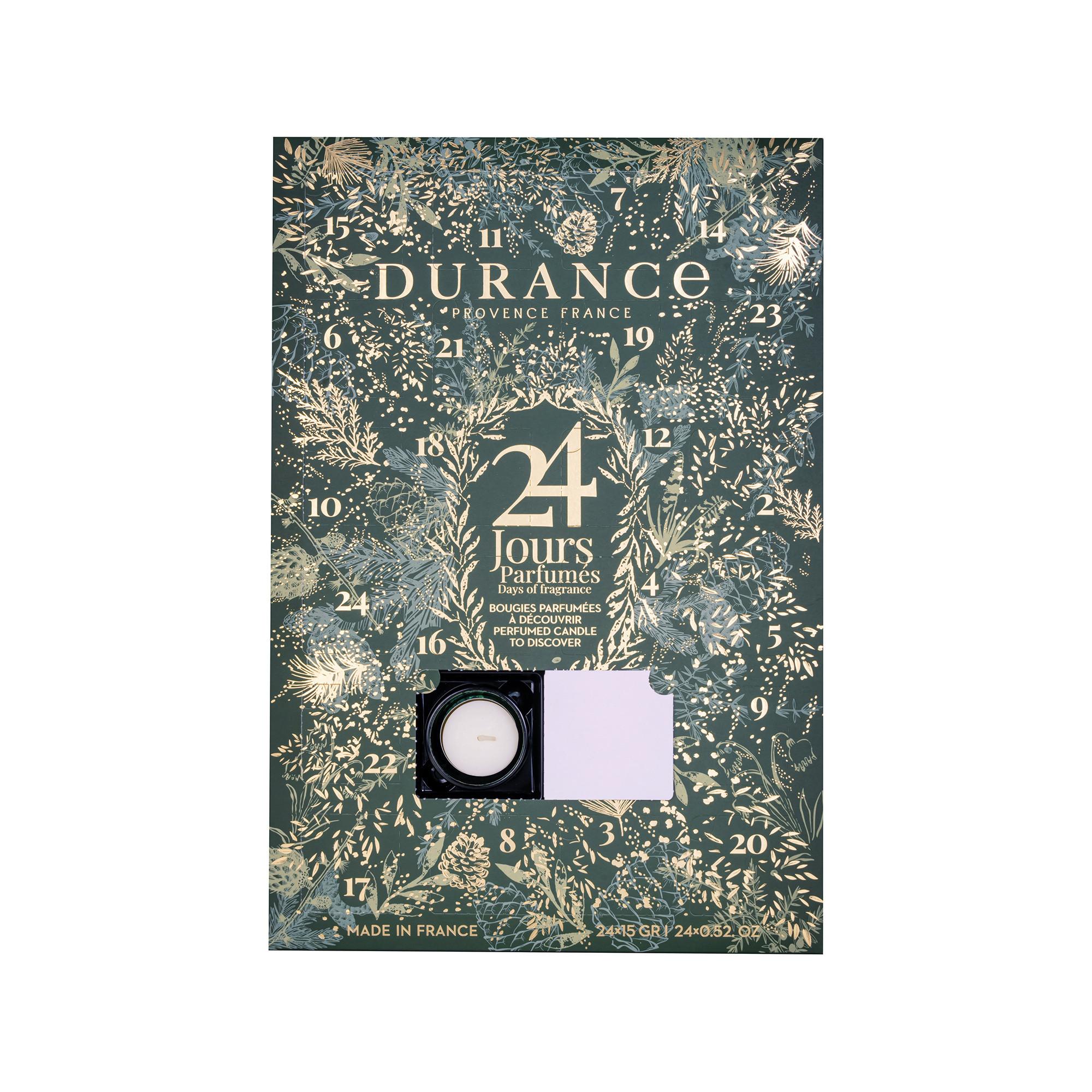 Durance Durance 24 Fragrances Adv.Kal. Calendario dell'Avvento con 24 candele profumate e un bicchiere per candela 