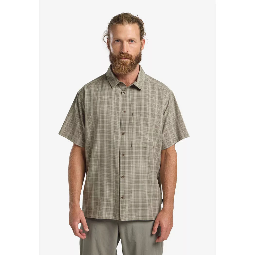 Jack Wolfskin - Trekkinghemd, kurzarm, Meseta Shirt M, M, Hellbraun