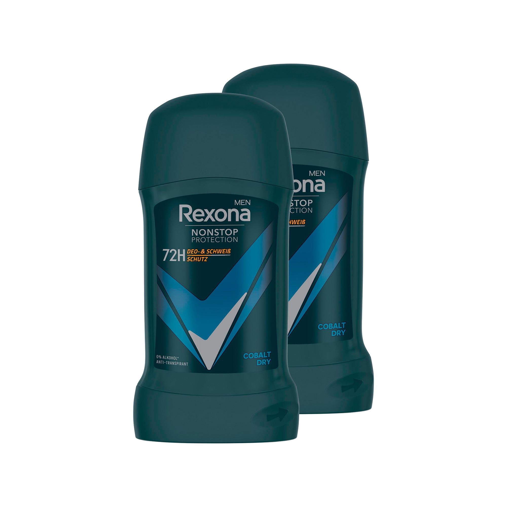 Rexona Men Nonstop Protection Anti-Transpirant Cobalt Dry  Deostick DUO 