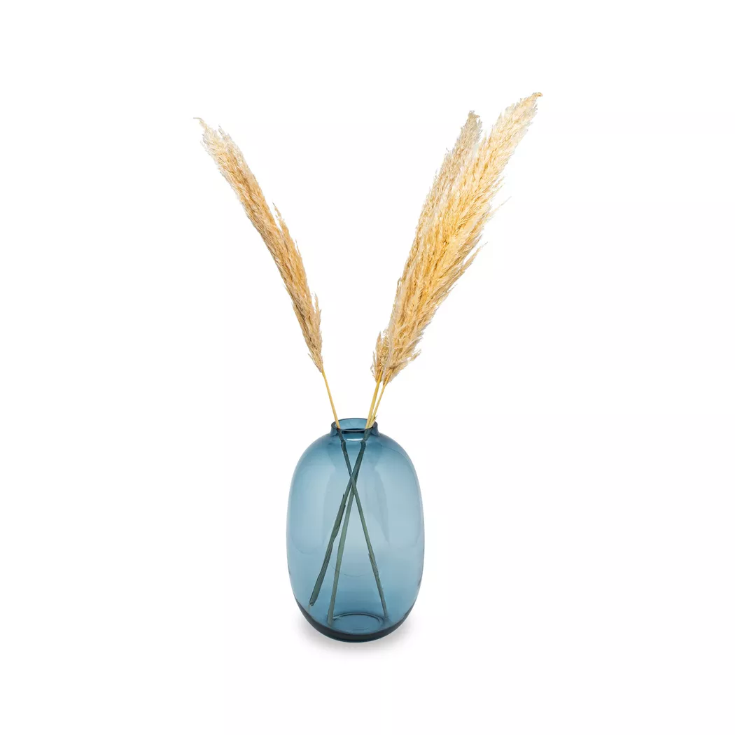 Manor - Glasvase, H35CM,Ø23.5CM, Blau Durchsichtig