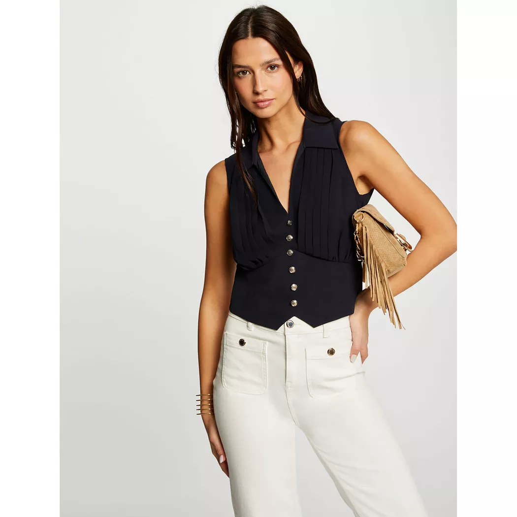 Morgan - Top, für Damen, Dunkelblau, Größe 34