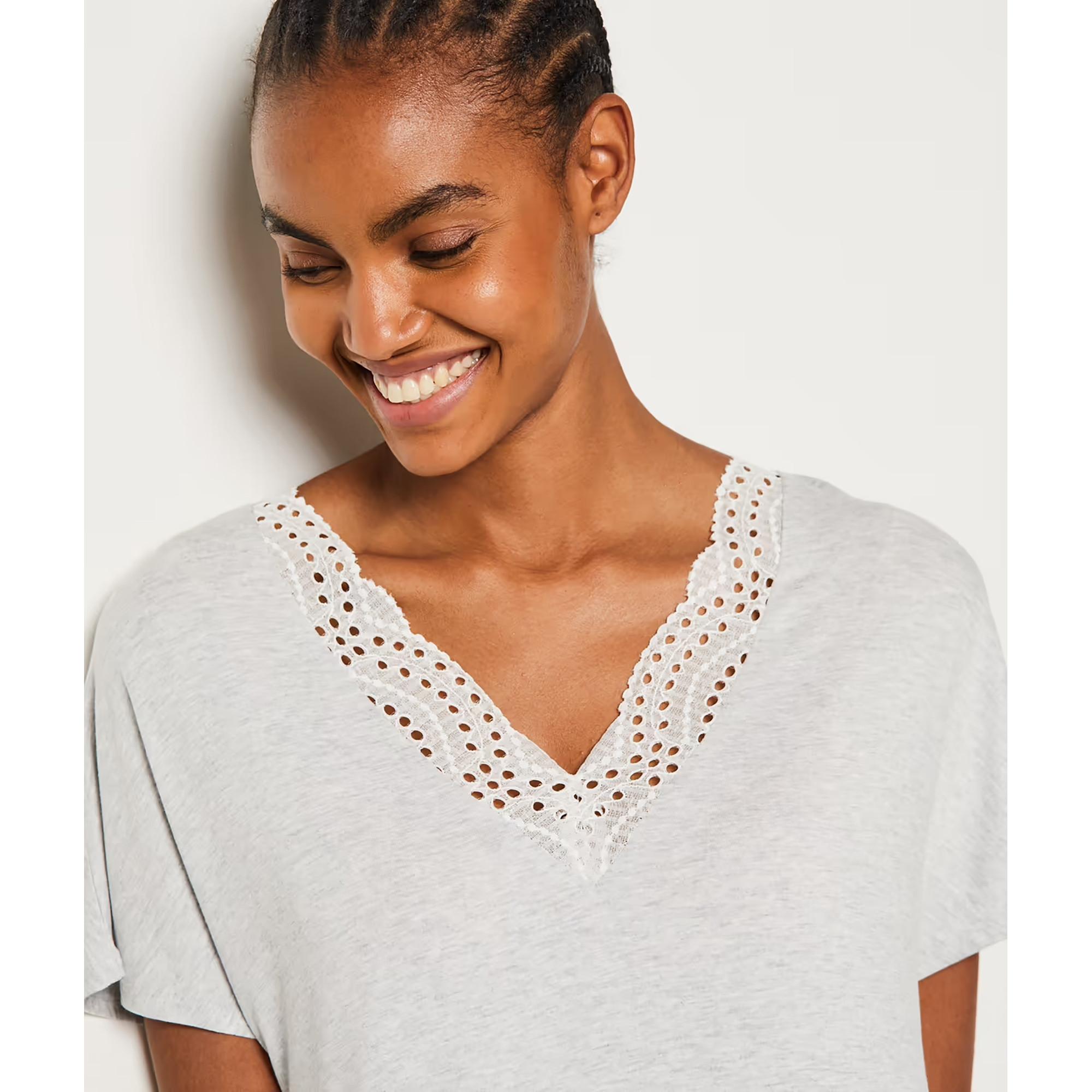 Etam Comfort Fit Maniche Corte Camicia da Notte  