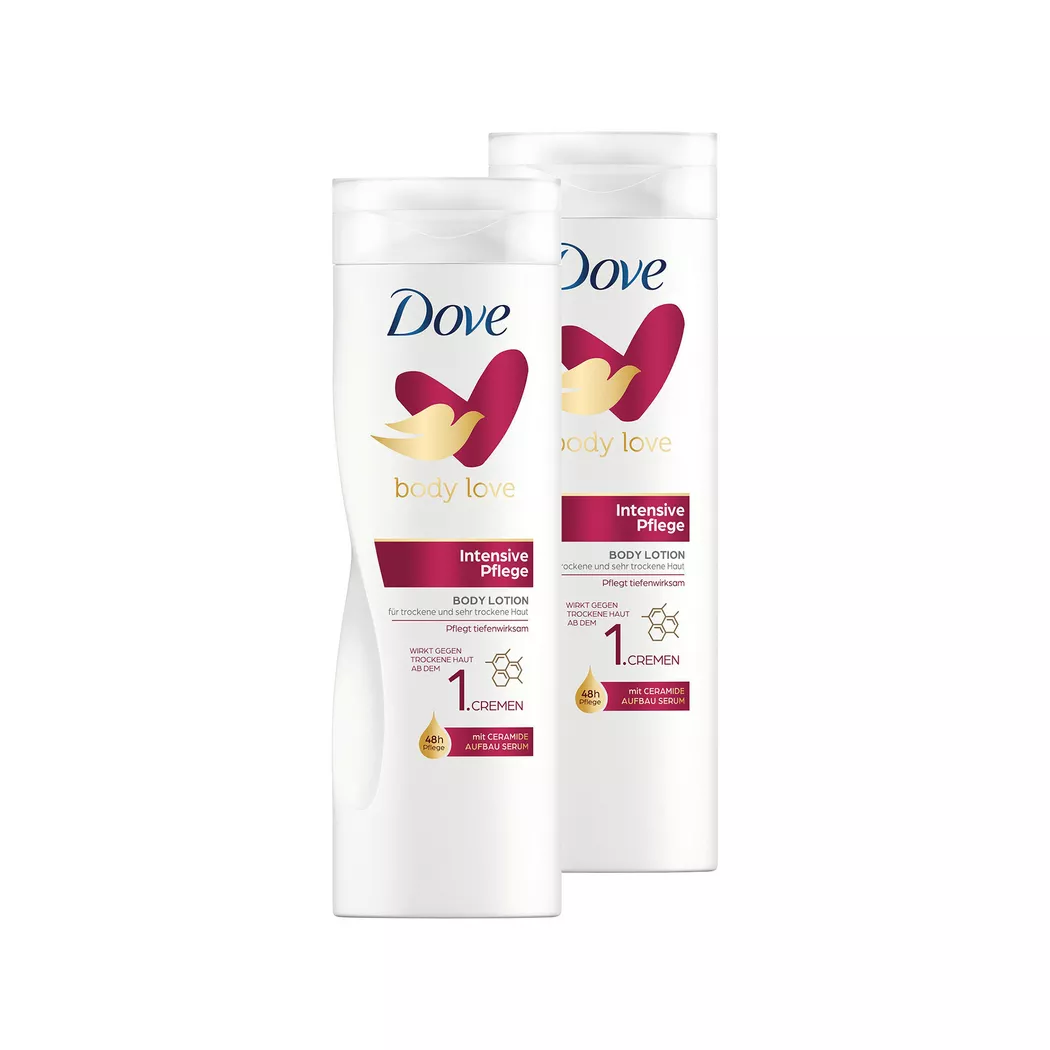 Dove - Body Lotion DUO, Intensive Pflege, 2x400 ml