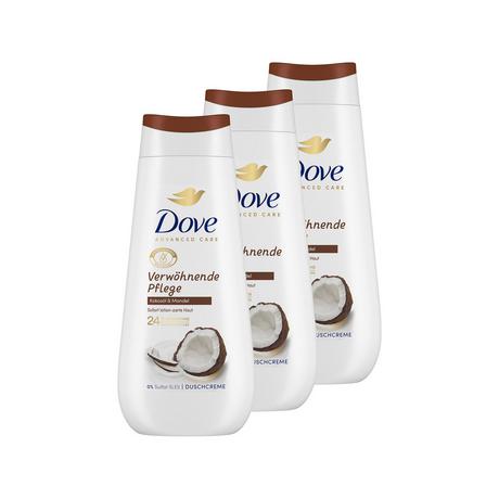 Dove Dove Advanced Care Verwöhnende Pflege Kokosöl & Mandel Duschcreme TRIO 