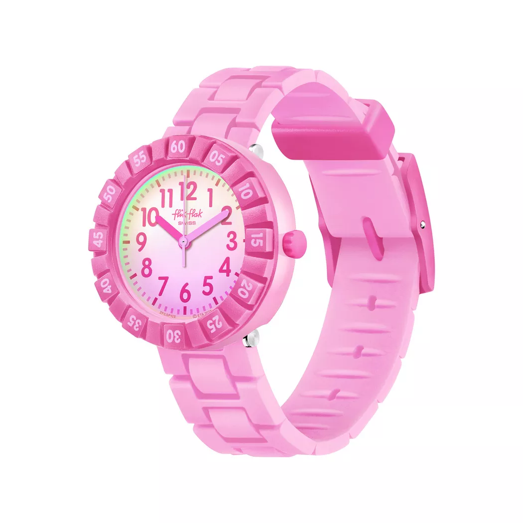 flik-flak - Analoguhr, Pink Splash, 36mm, Rosa