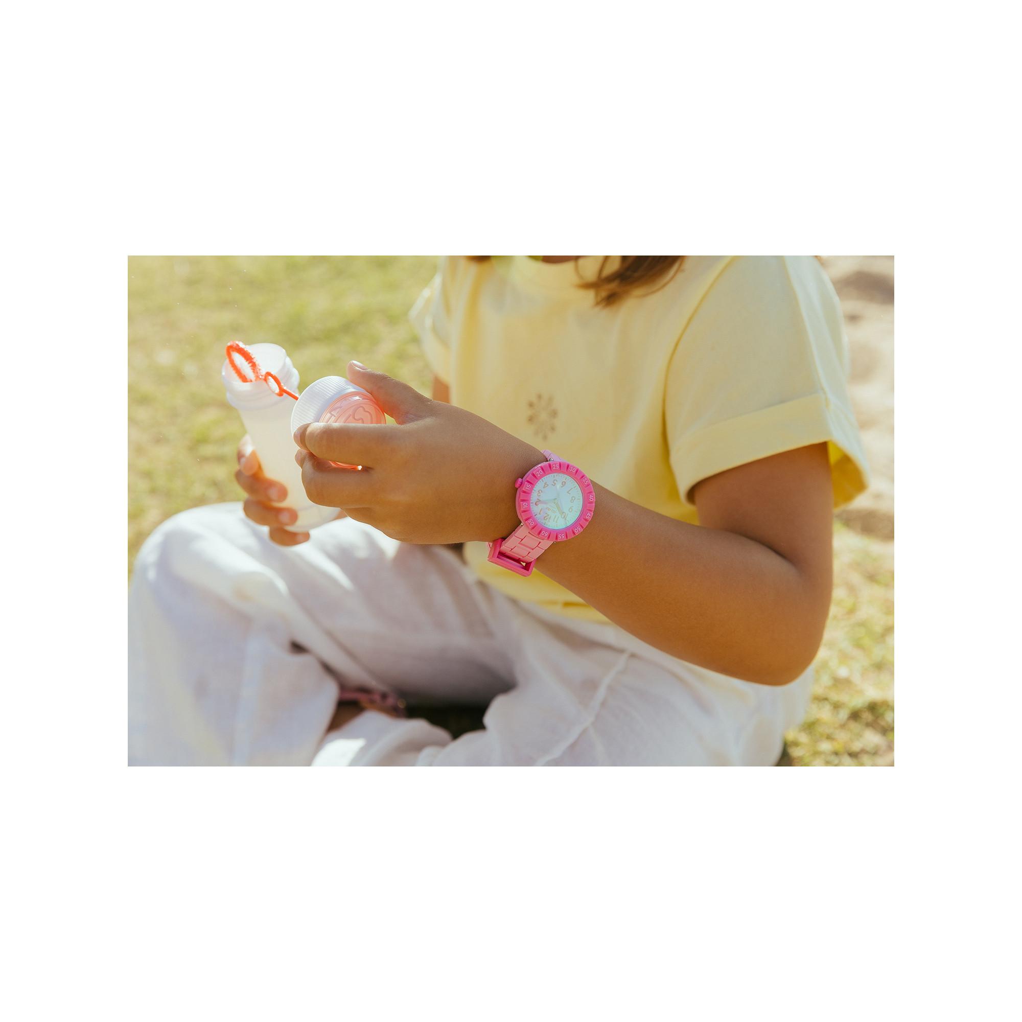 flik-flak PINK SPLASH Horloge analogique 