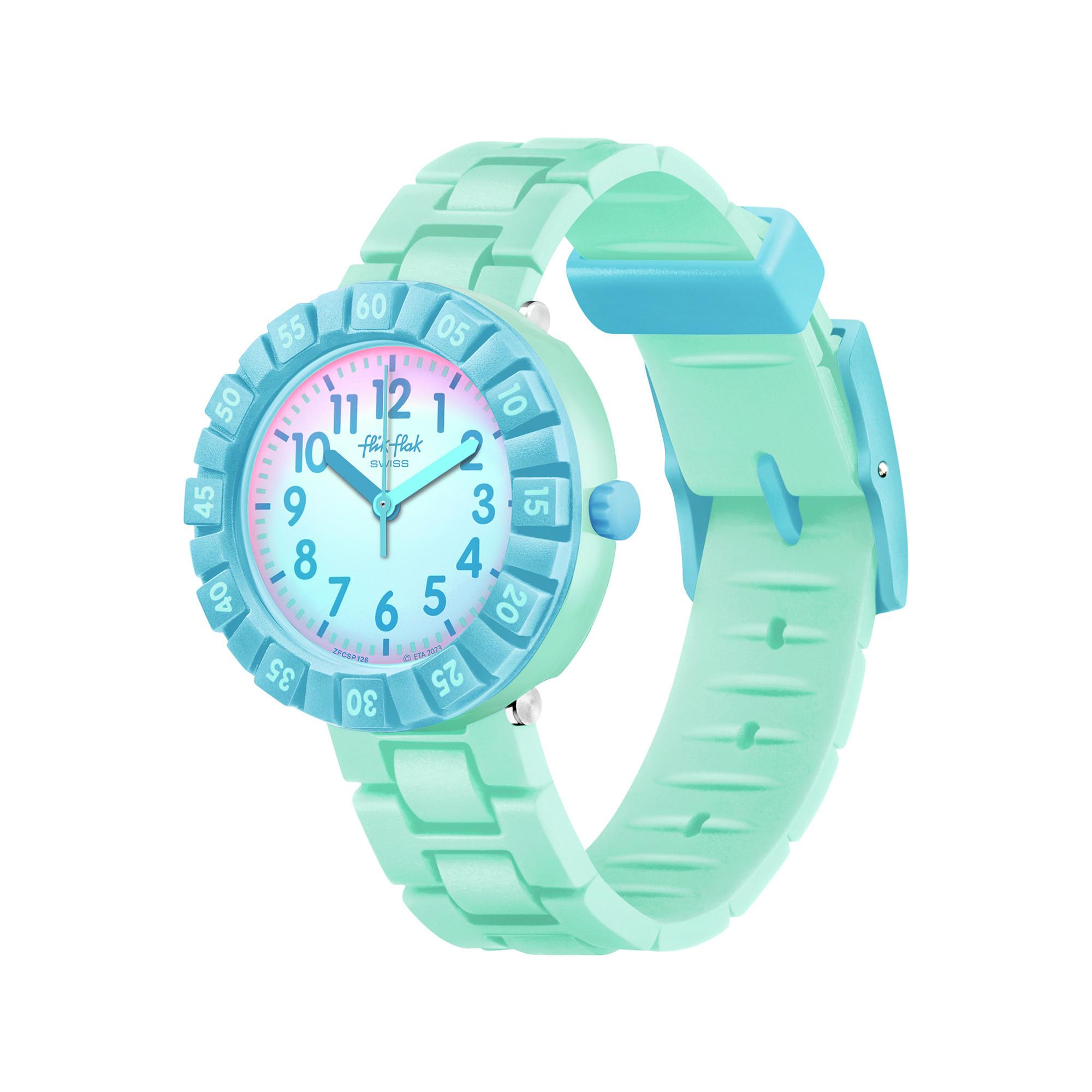 flik-flak BLUE SPLASH Horloge analogique 