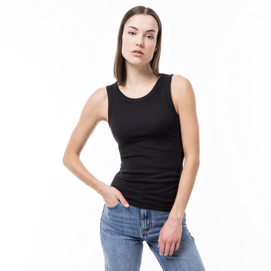 Manor Woman Ärmelloses Rippstrick Top  