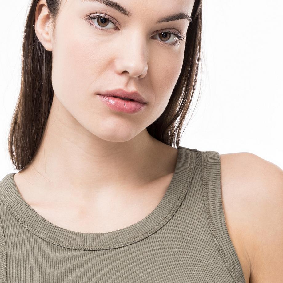 Manor Woman Top côtelé sans manches  