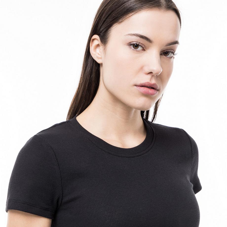 Manor Woman T-shirt a costine maniche corte  