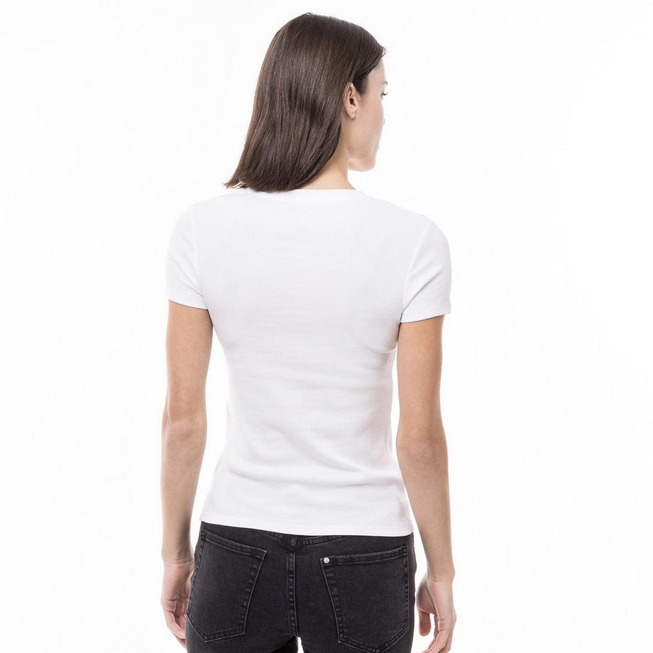 Manor Woman T-shirt Manches Courtes Côtes Col Rond  
