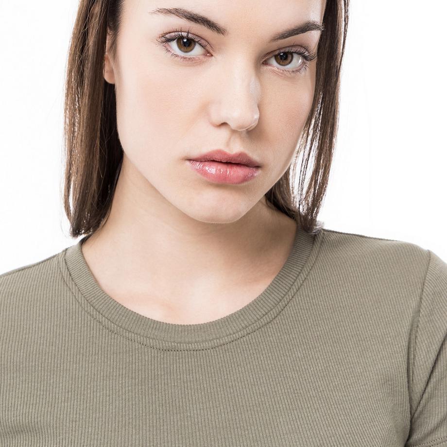 Manor Woman T-shirt a costine maniche corte  