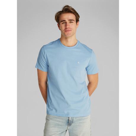 Calvin Klein Jeans  SS Smooth Cotton Solid Crew Neck T-Shirt 