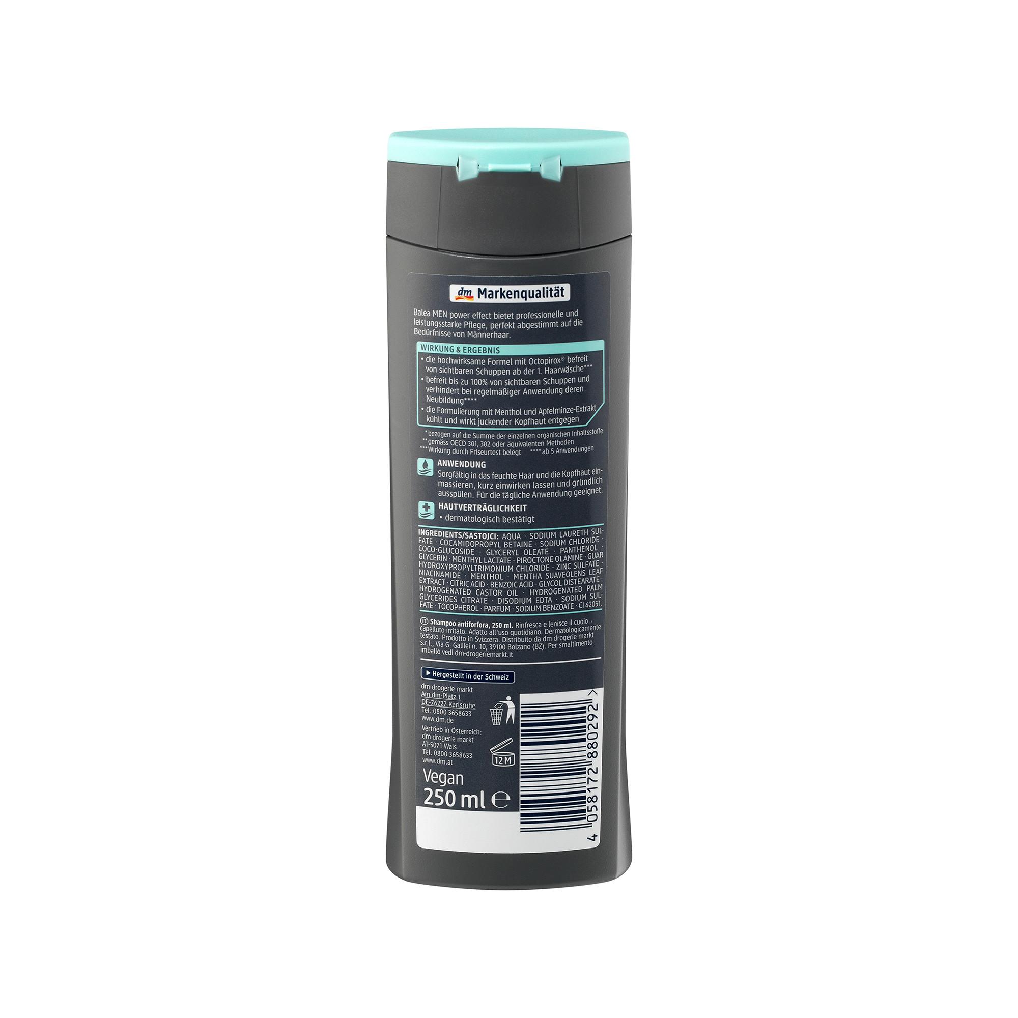 Balea  Shampoo Power Effect Anti-Schuppen MEN 