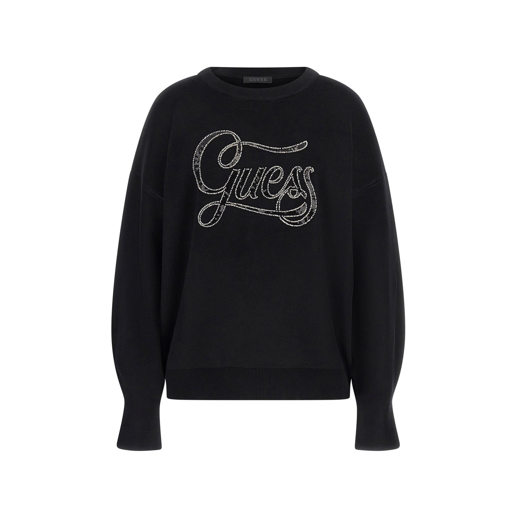 GUESS Pullover mit Strass-Logo  