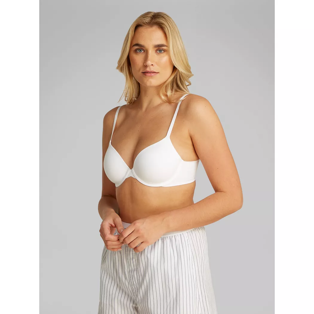 Bügel-BH "LL FULL COVERAGE", Damen, Gr. 85, Cup B, weiß, Obermaterial: 79% Polyamid, 21% Elasthan, CALVIN KLEIN UNDERWEAR, unifarben, Basic, körpernah, BHs Bügel-BH, mit Logo an den Riemen 3