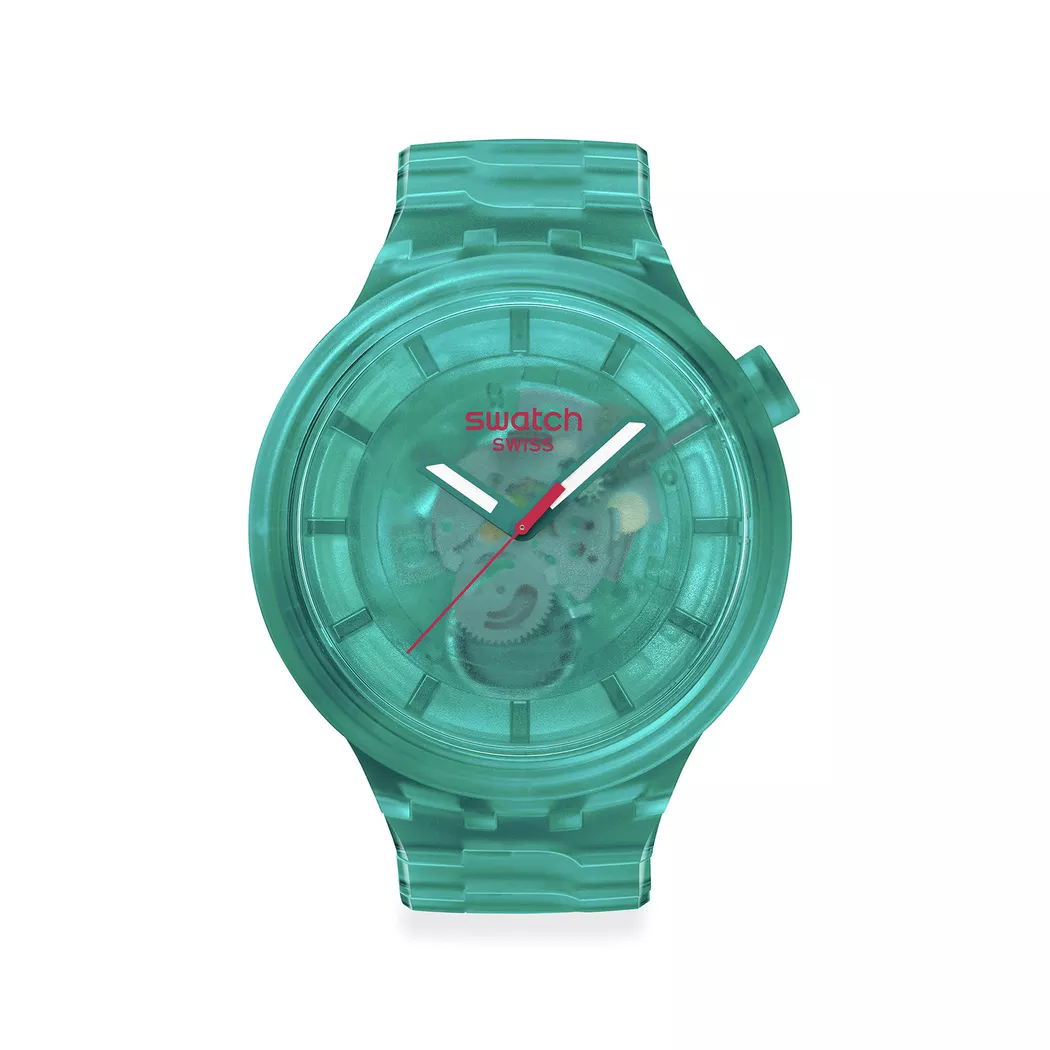 Swatch - Analoguhr, Turquoise Joy, 47mm, Türkisblau