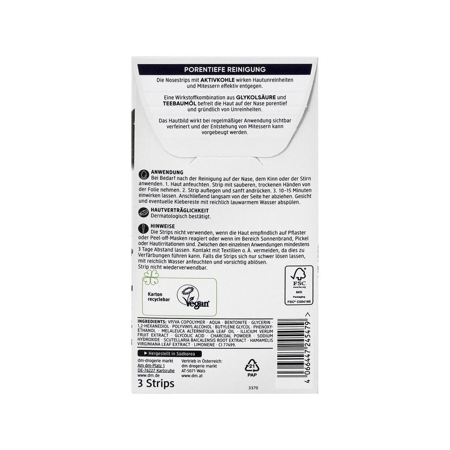 Balea  Nosestrips mit Aktivkohle 