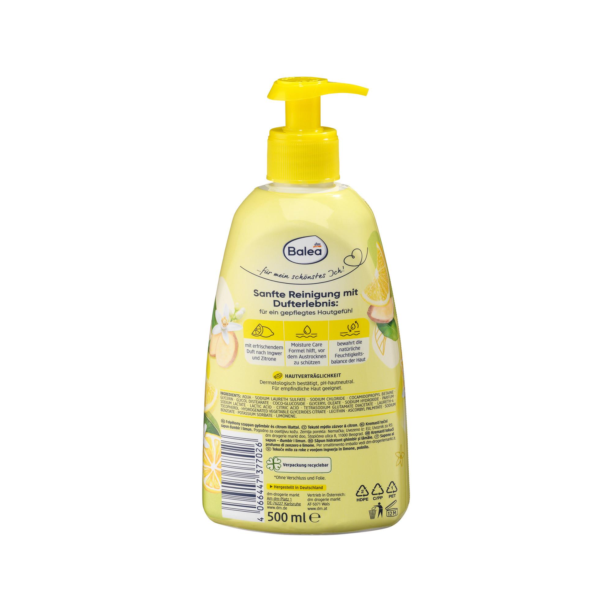 Balea  Sapone liquido Zenzero e limone 