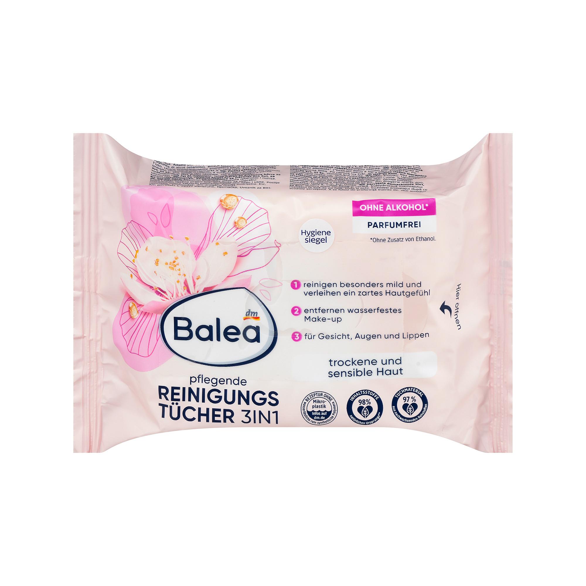 Balea  Lingettes démaquillantes Soins 3en1 