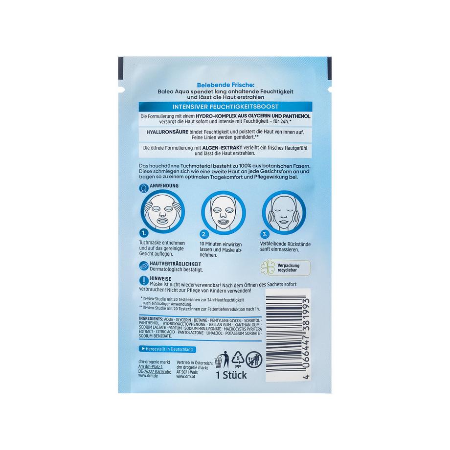 Balea  Tuchmaske Aqua 