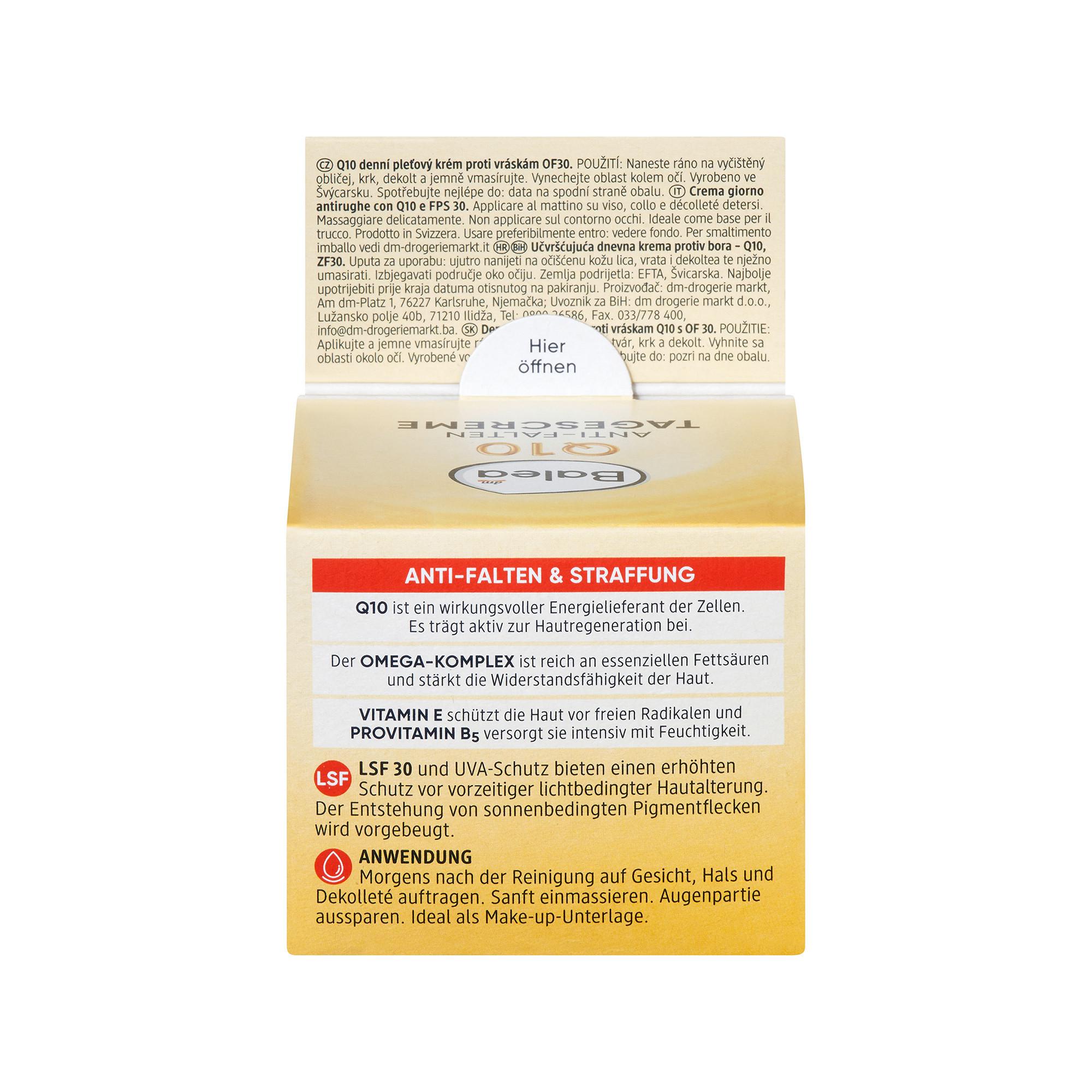 Balea  Crema viso Q10 crema giorno protettiva antirughe SPF30 