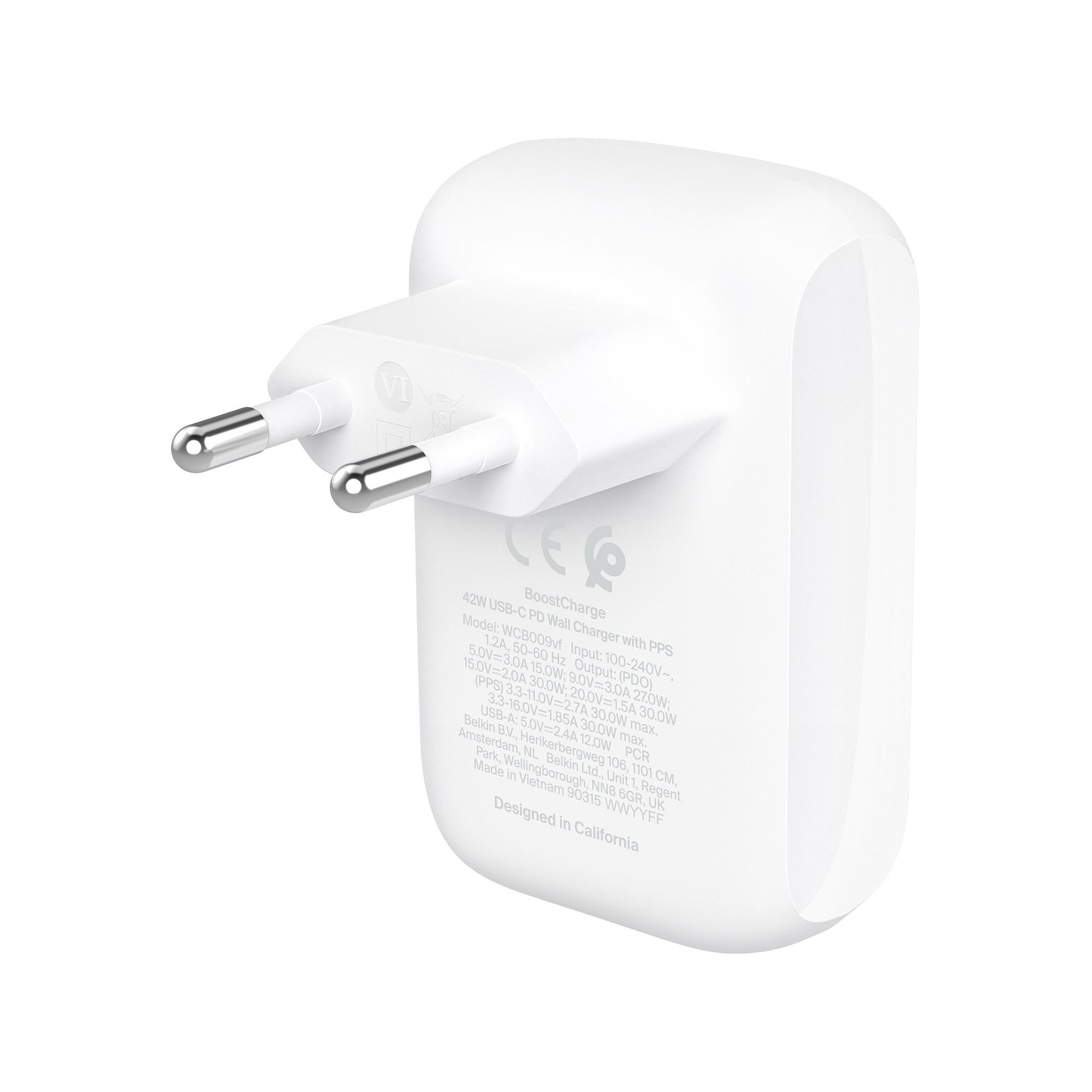 belkin Boost Charge 37W USB-C USB-A Dual Wall Charger Adattatore USB 