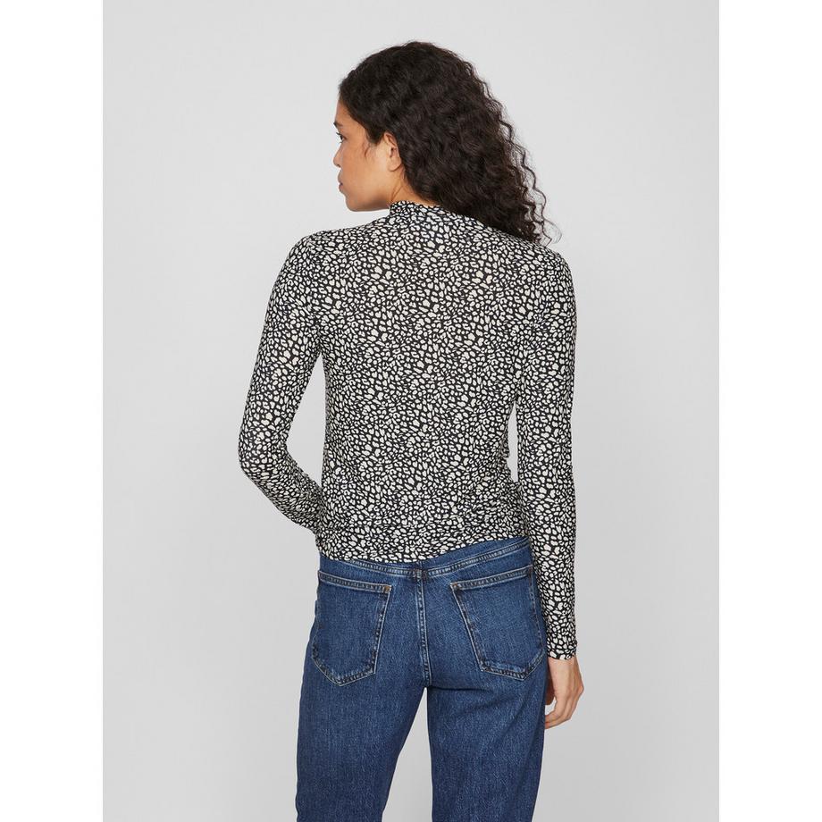 VILA T-shirt Maniche Lunghe Collo Alto  