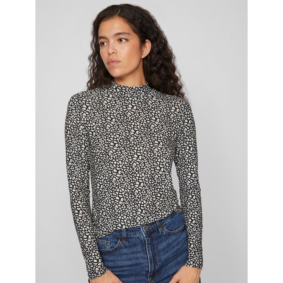 VILA T-shirt Maniche Lunghe Collo Alto  