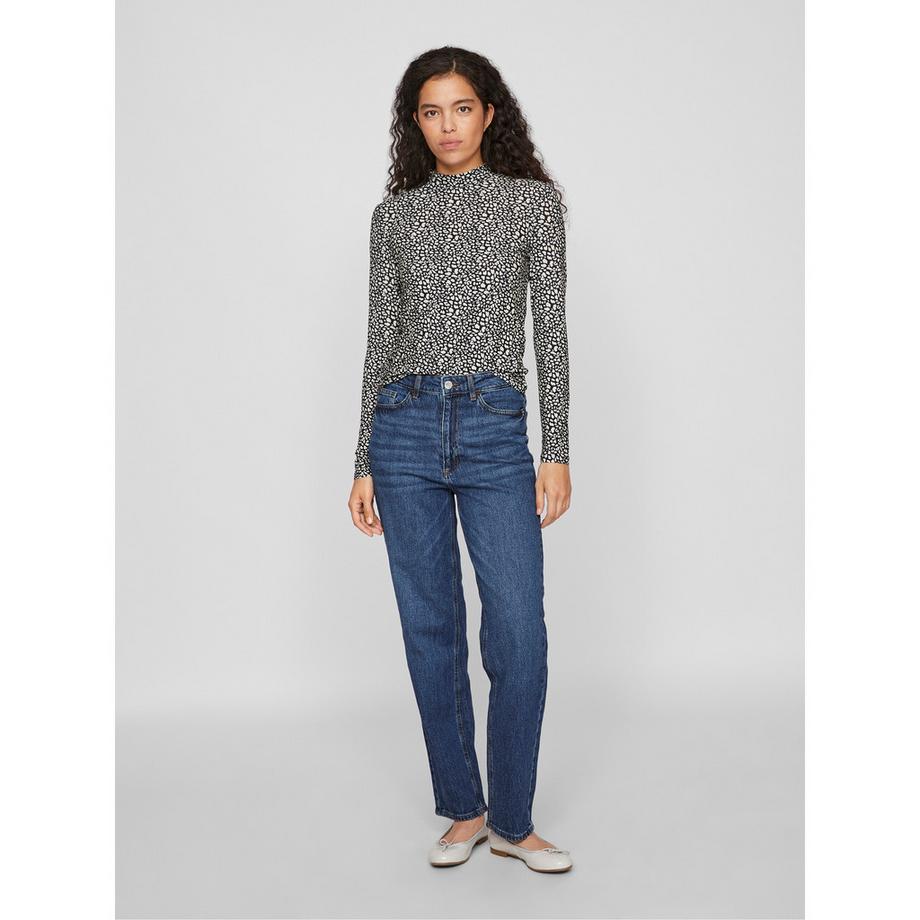 VILA T-shirt Maniche Lunghe Collo Alto  