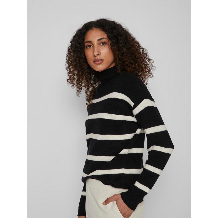 VILA Gestreifter Rollkragenpullover  