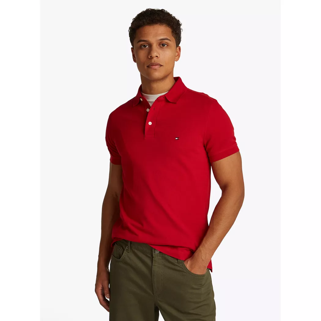 Tommy Hilfiger Polo à Manches Courtes Mw0mw17771 Medium Red S Homme