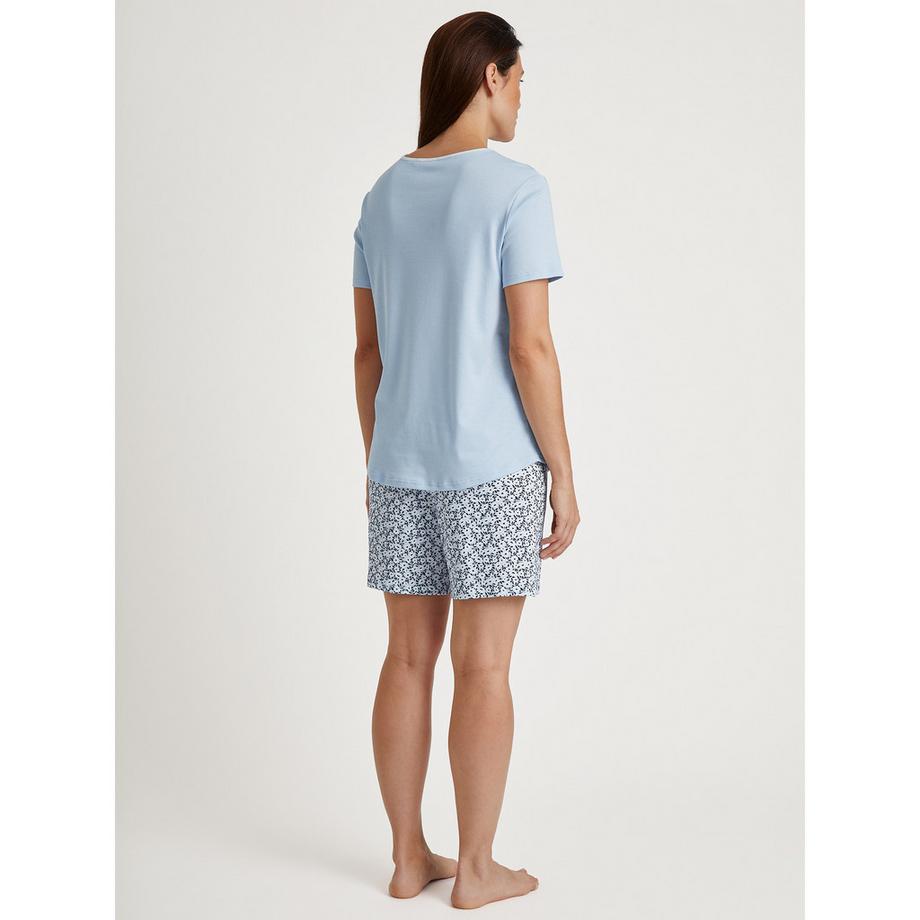 CALIDA Pyjama Kurzarm-Oberteil und bedruckte Shorts  