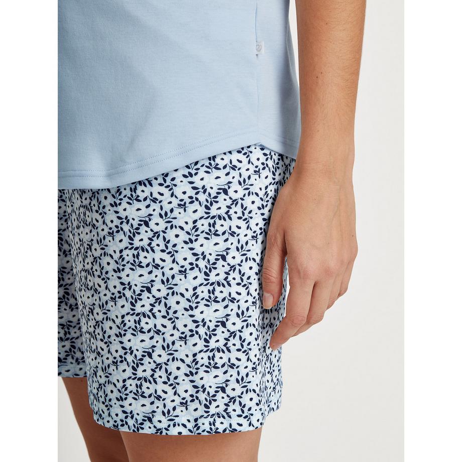 CALIDA Pyjama Kurzarm-Oberteil und bedruckte Shorts  
