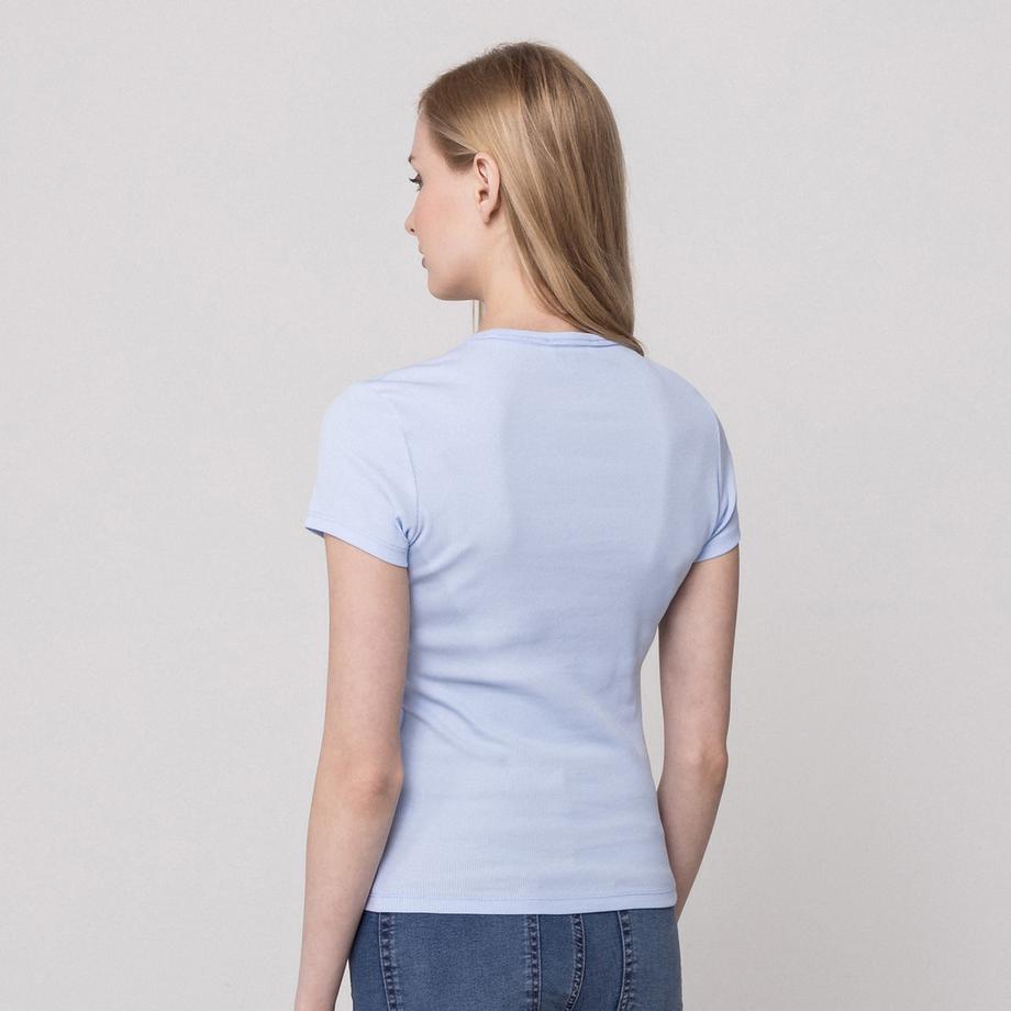 TOMMY JEANS Geripptes Kurzarm T-Shirt  