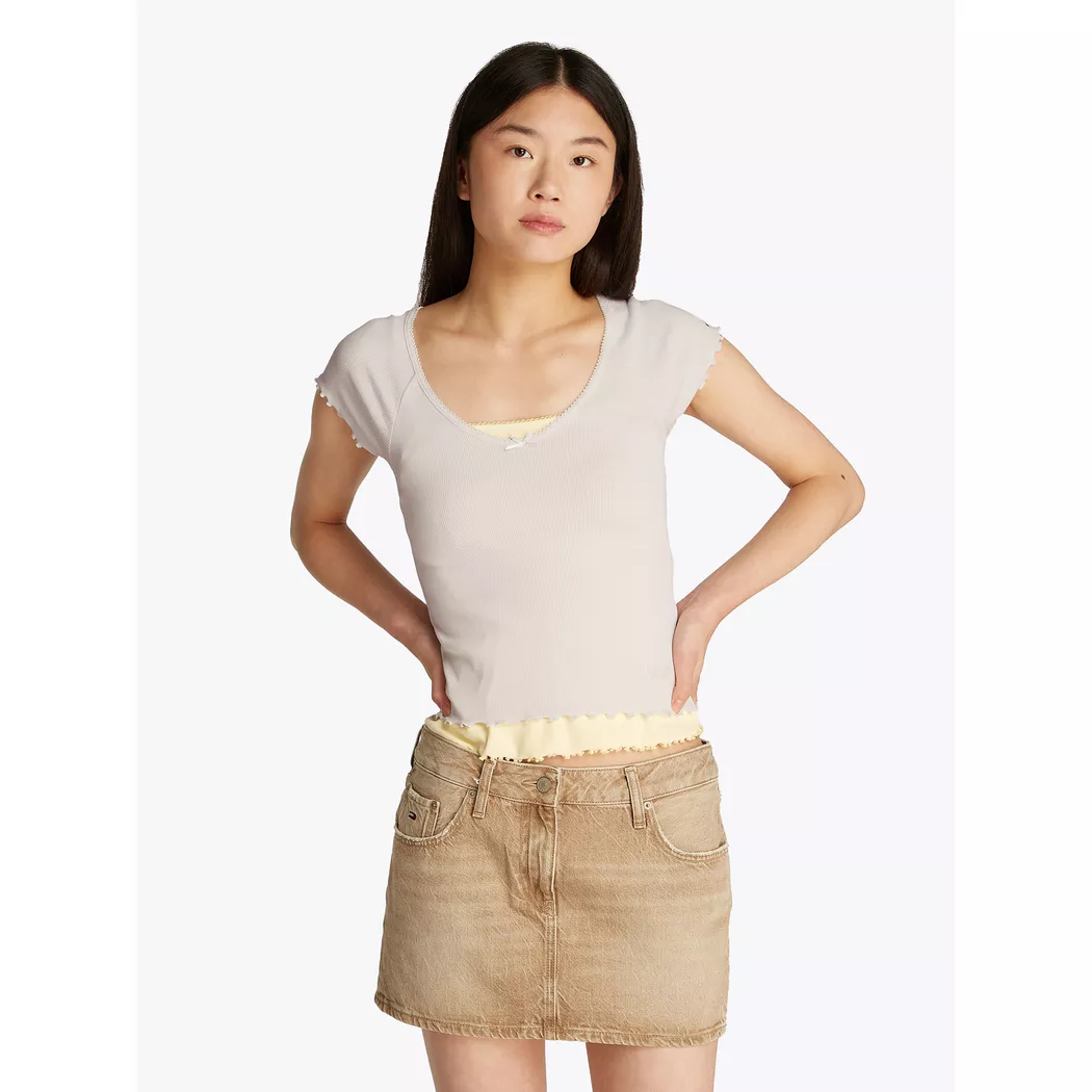 Tommy Jeans - T-Shirt, für Damen, Weiss, Größe M