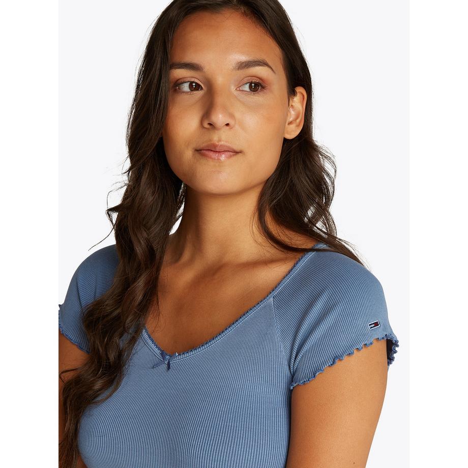 TOMMY JEANS T-shirt à manches courtes avec nœud décoratif  