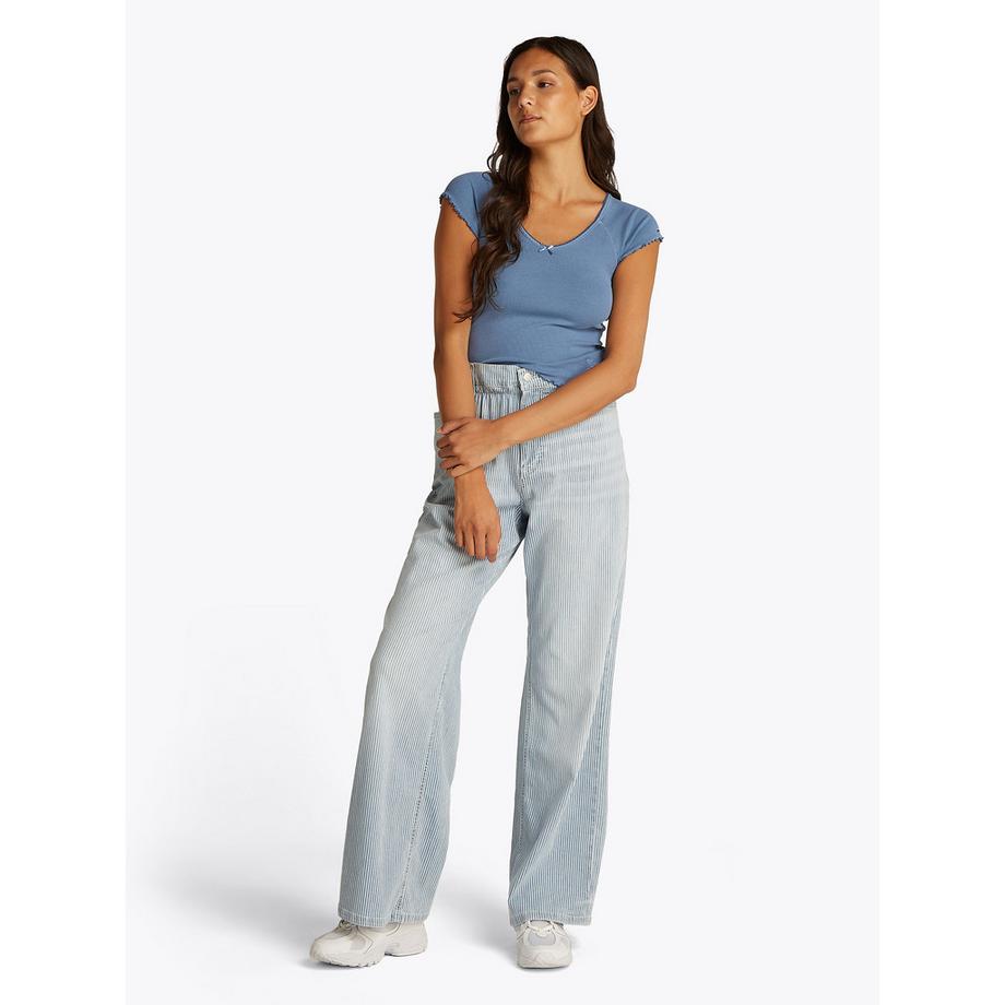 TOMMY JEANS T-shirt à manches courtes avec nœud décoratif  