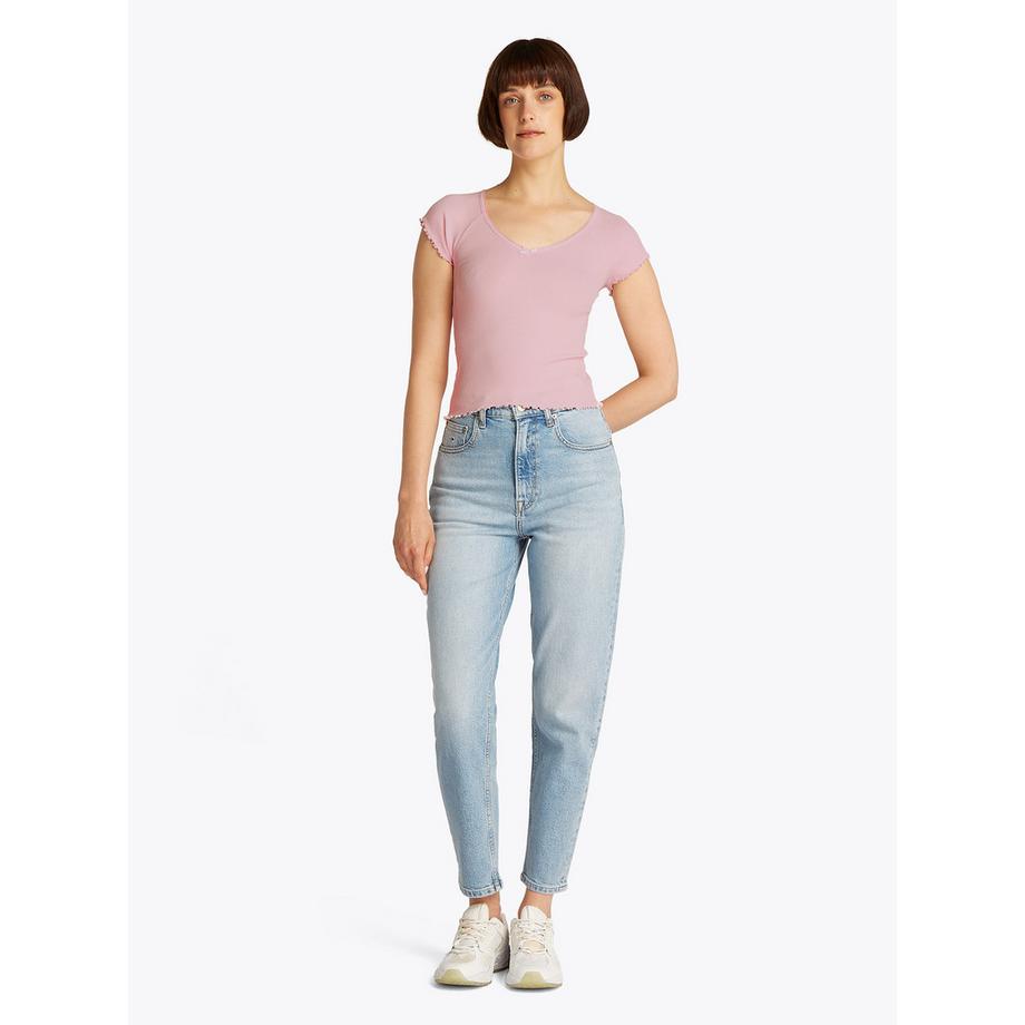 TOMMY JEANS T-shirt à manches courtes avec nœud décoratif  