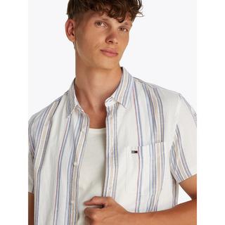 TOMMY JEANS TJM REG SLUB STRIPE SS SHIRT EXT Camicia a maniche corte 