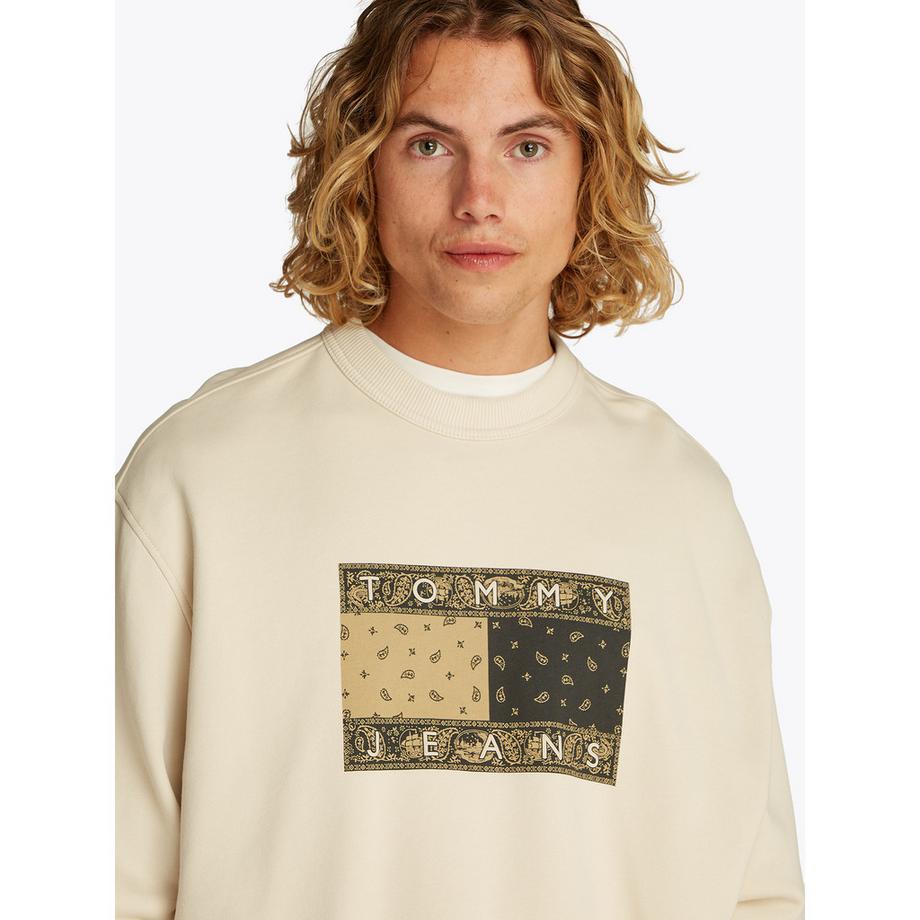 TOMMY JEANS TJM RLX Paisley Flag Girocollo Felpa  