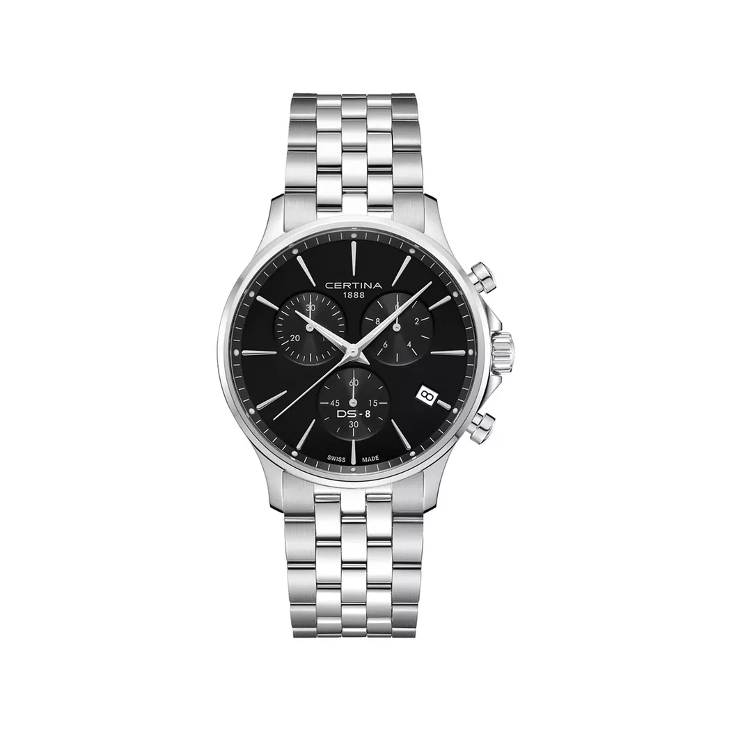 Certina - Analoguhr, DS-8 Chrono, 41mm, Silber