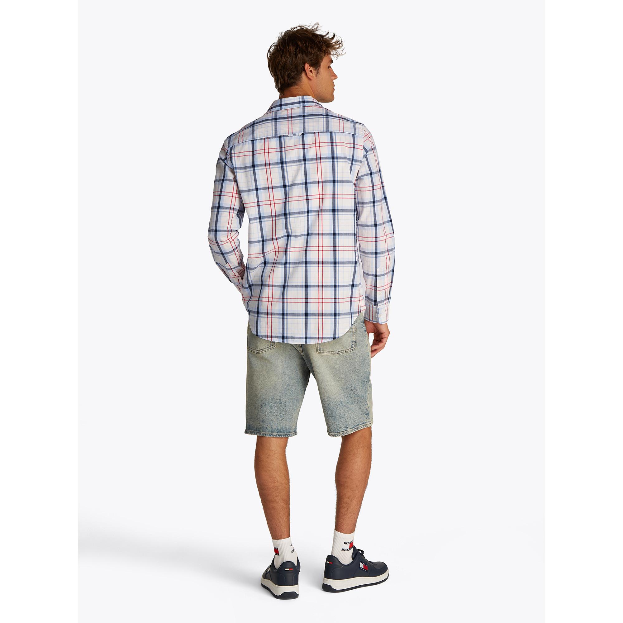 TOMMY JEANS TJM REG POPLIN CHECK LS SHIRT Chemise, manches longues 