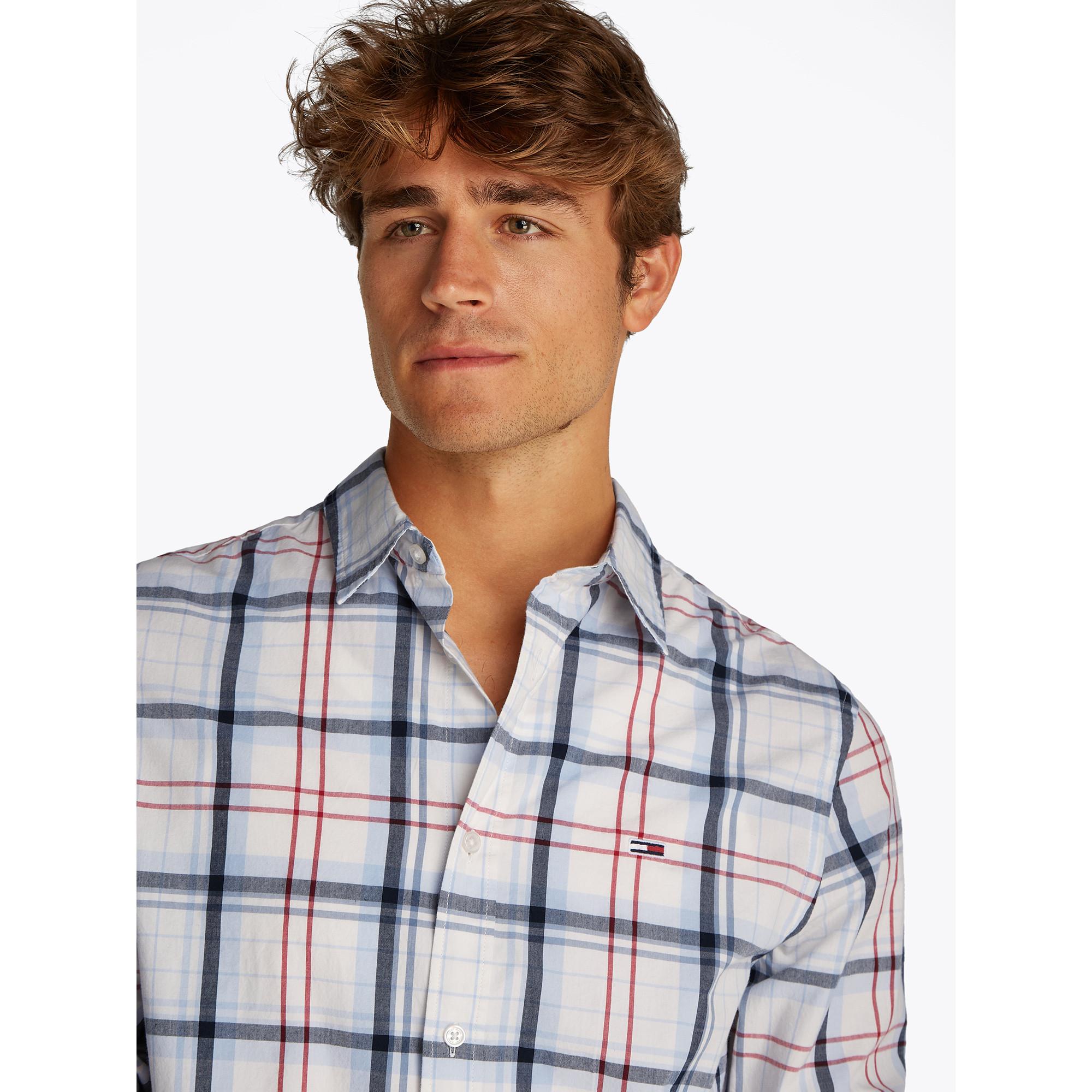 TOMMY JEANS TJM REG POPLIN CHECK LS SHIRT Chemise, manches longues 