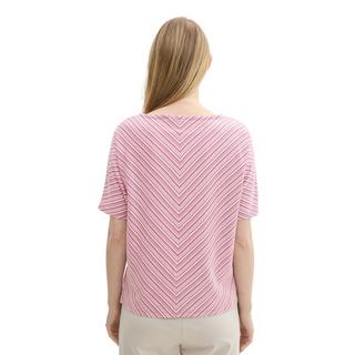 TOM TAILOR T-shirt Rigata Scollo a Barca Maniche Corte  