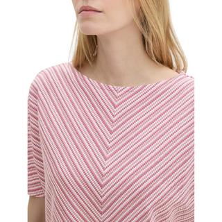 TOM TAILOR T-shirt Rigata Scollo a Barca Maniche Corte  