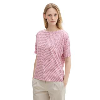 TOM TAILOR T-shirt Rigata Scollo a Barca Maniche Corte  