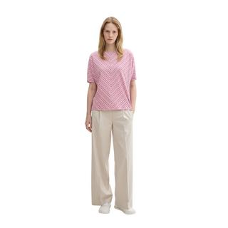 TOM TAILOR T-shirt Rigata Scollo a Barca Maniche Corte  